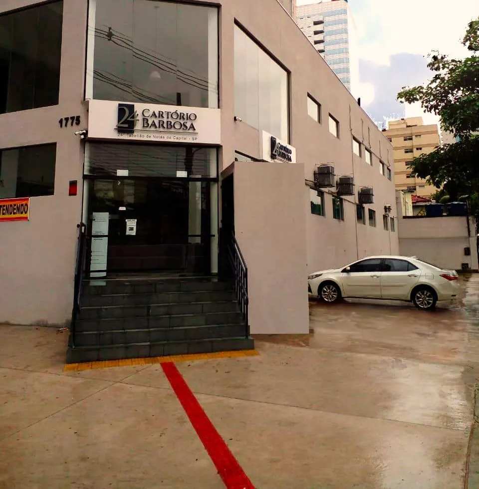 Estacionamento do cartório para clientes