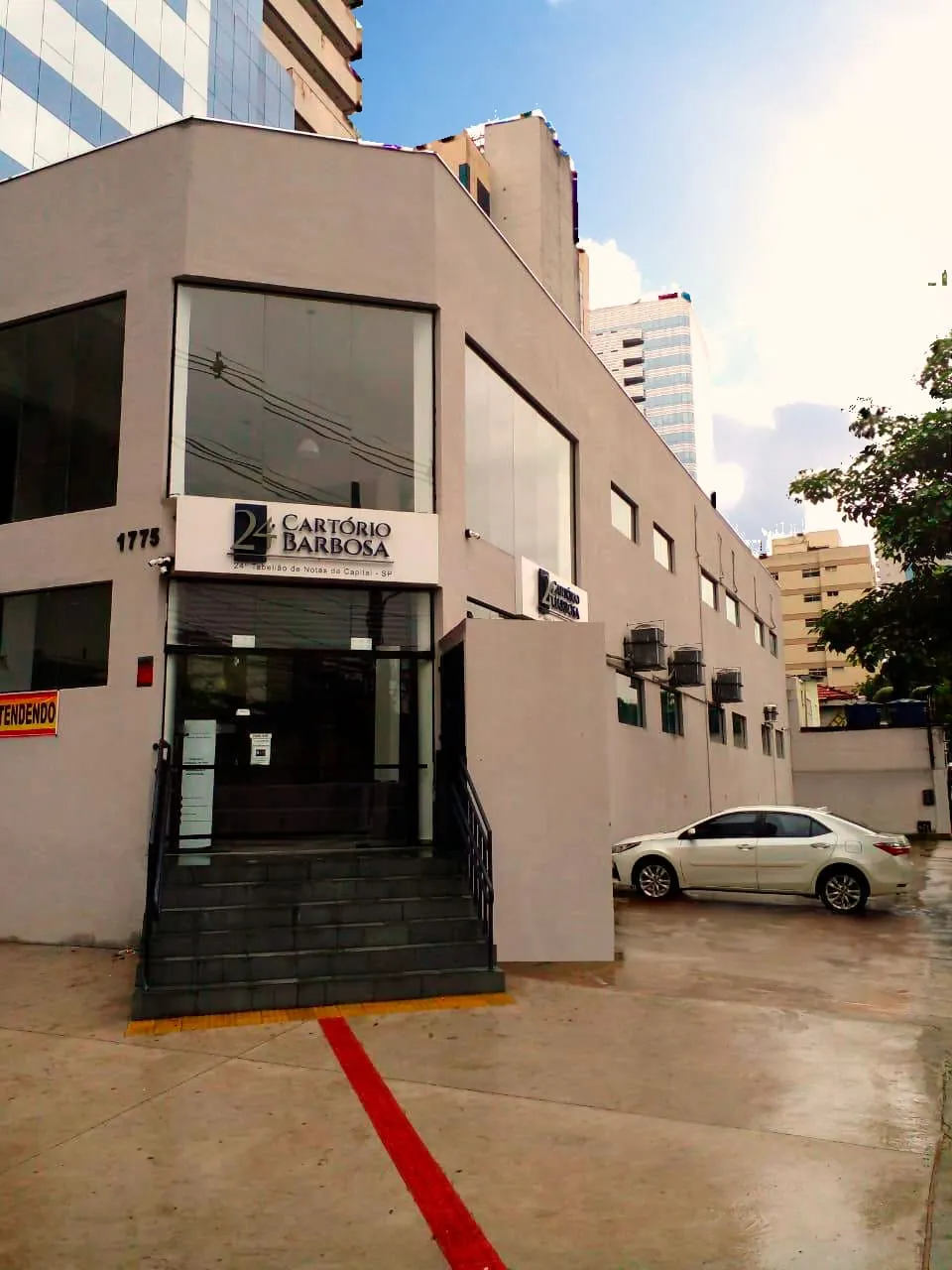 Área de atendimento ao público do cartório